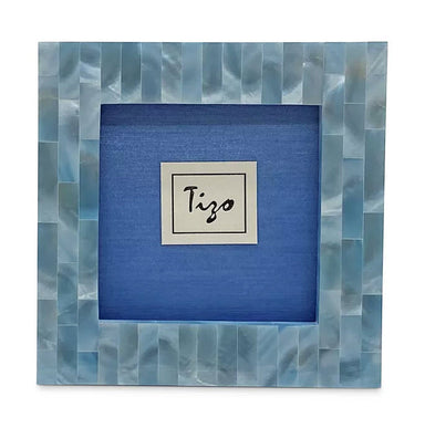 Tizo Designs Picture Frames Tizo 3x3 Light Blue Mother of Pearl Frame