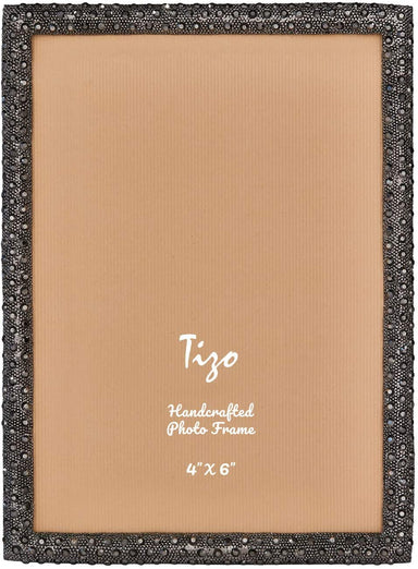 Tizo Designs Picture Frames Tizo 4x6 Jeweled Black