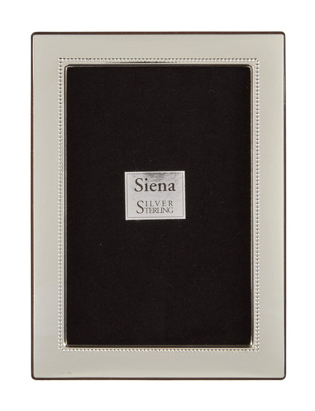 Tizo 4x6 Plain Inner Bead Siena Sterling Frame