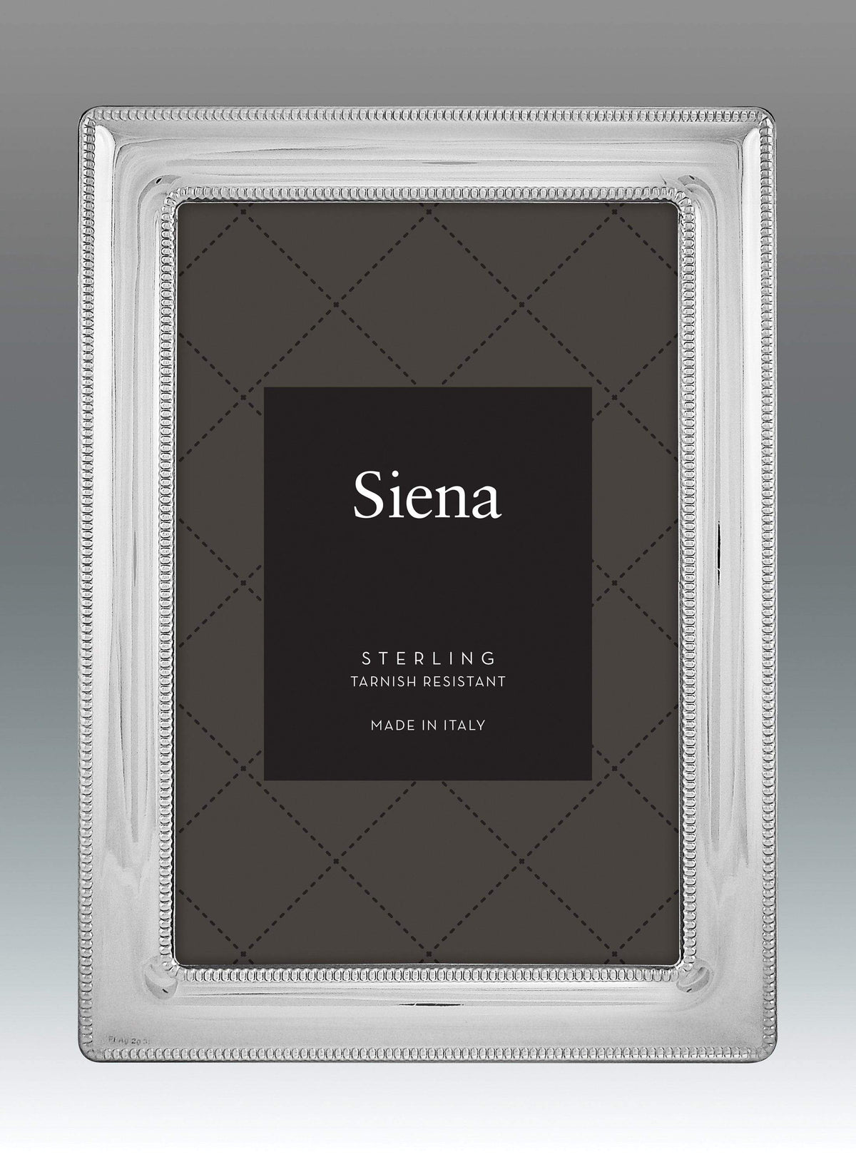 Tizo 5x7 Dimensional Double Beaded Border Sterling Bilaminate Frame
