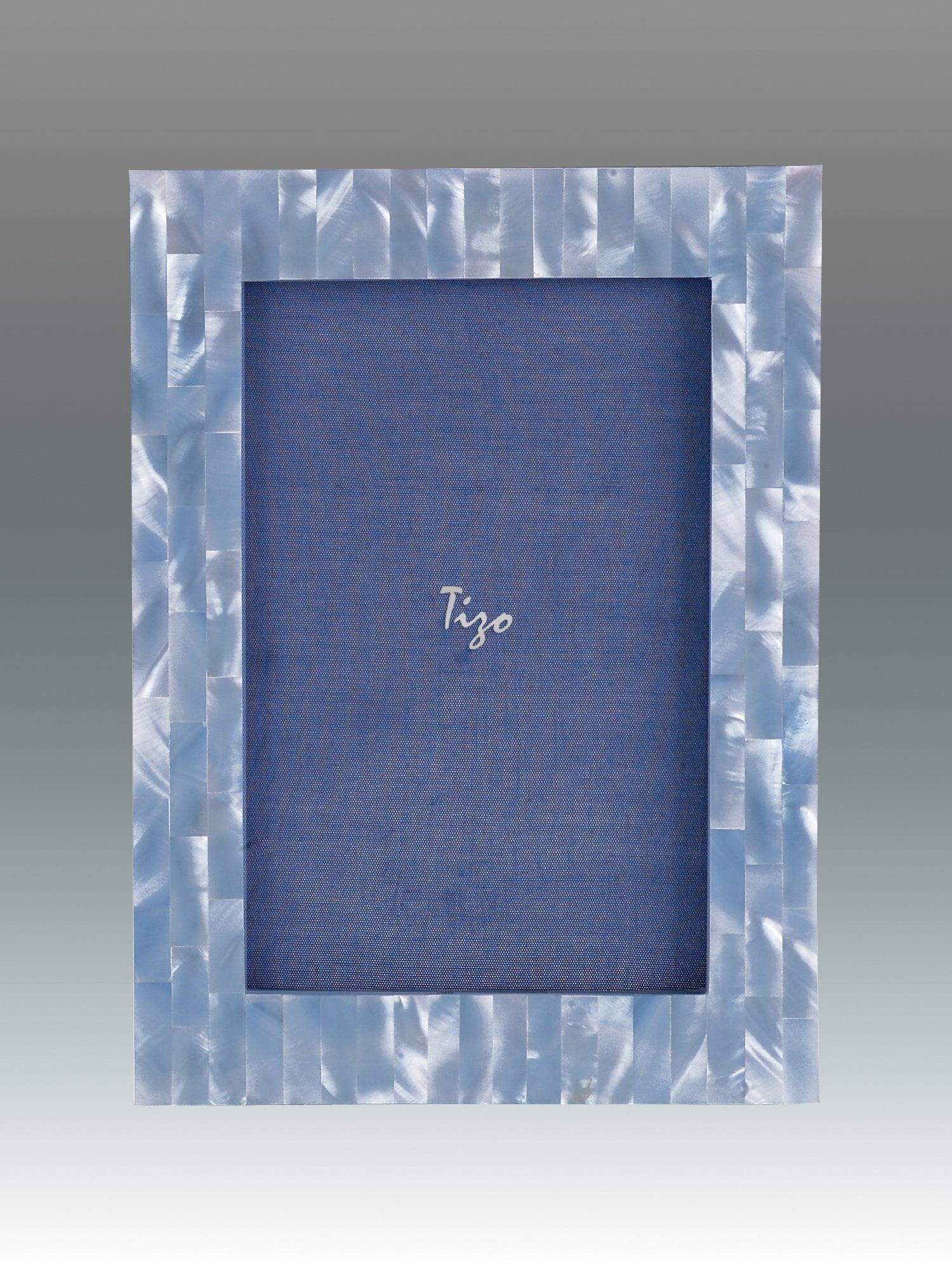 Tizo 5x7 Light Blue Mother of Pearl Frame