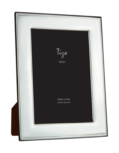 Tizo Designs Picture Frames Tizo 8x10 Bezel Edge Smooth Silverplate Frame