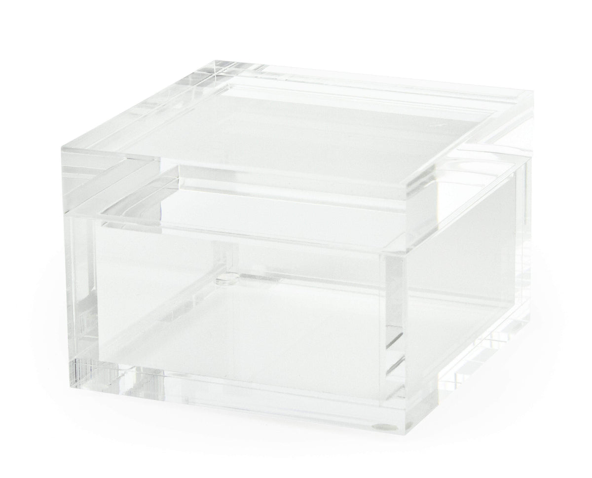 Tizo Lucite Square Box Small, Clear — ShopTheAddison