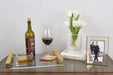 Tizo Designs Home Tizo Clear Lucite Tray with Modern Gold Handles