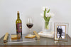 Tizo Designs Home Tizo Clear Lucite Tray with Modern Gold Handles