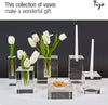 Tizo Designs Giftware Tizo Crystal Glass Rectangular Block Bud Vase