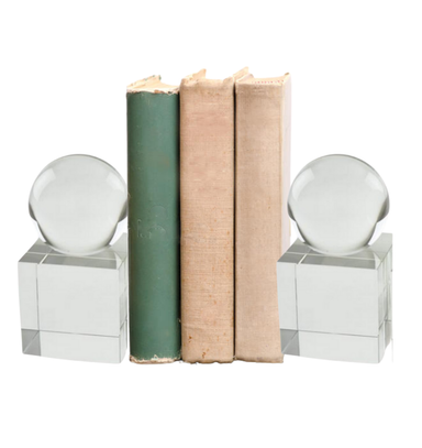Tizo Designs Giftware Tizo Crystal Glass Sphere Bookend Pair