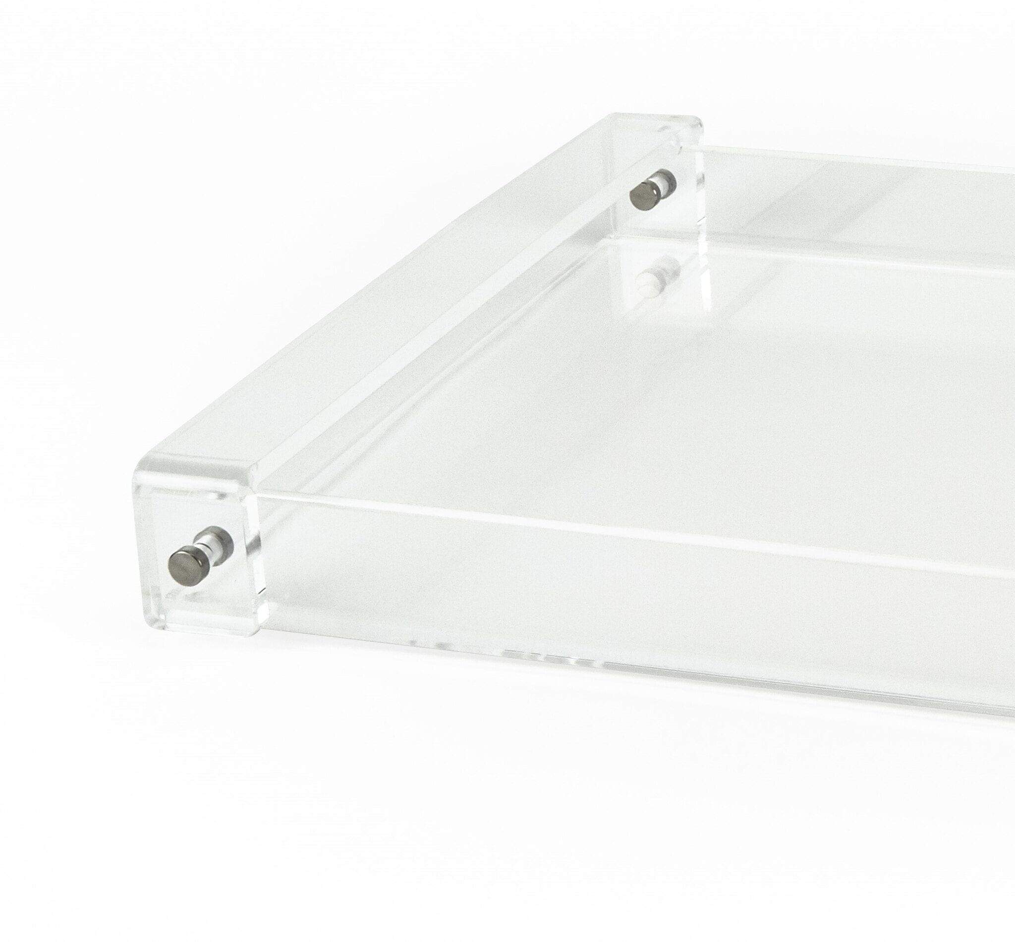 Tizo Clear Lucite Tray with Modern Handles