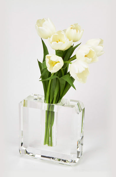 Tizo Design Crystal Glass Hexagon Edge Vase Medium