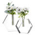 Tizo Designs Home Tizo Design Crystal Glass Hexagon Flat Bud Vase Small