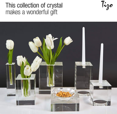 Tizo Designs Home Decor Tizo Designs Clear Square Centerpiece Bowl Large