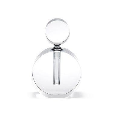 Tizo Designs Giftware Tizo Designs Flat Round Crystal Glass Perfume Bottle