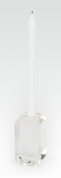 Tizo Designs Hex Edge Crystal Glass Candleholder Large