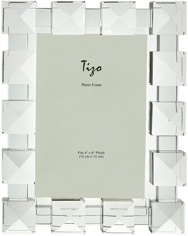 Tizo Designs Picture Frames Tizo Diamond Crystal Glass Frame 4x6