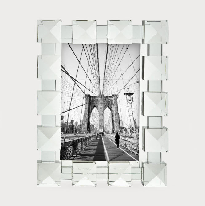 Tizo Designs Picture Frames Tizo Diamond Crystal Glass Frame 5x7