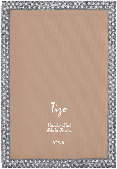Tizo Designs Picture Frames Tizo Galaxy Jeweled Frame Silver 4x6