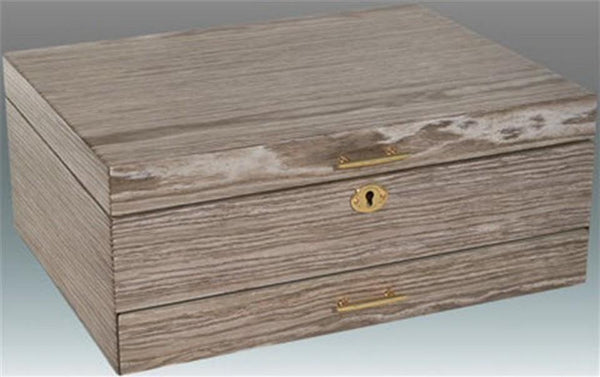 Tizo Designs Giftware Tizo Italian Designed Gray Taupe Wood Jewelry Box