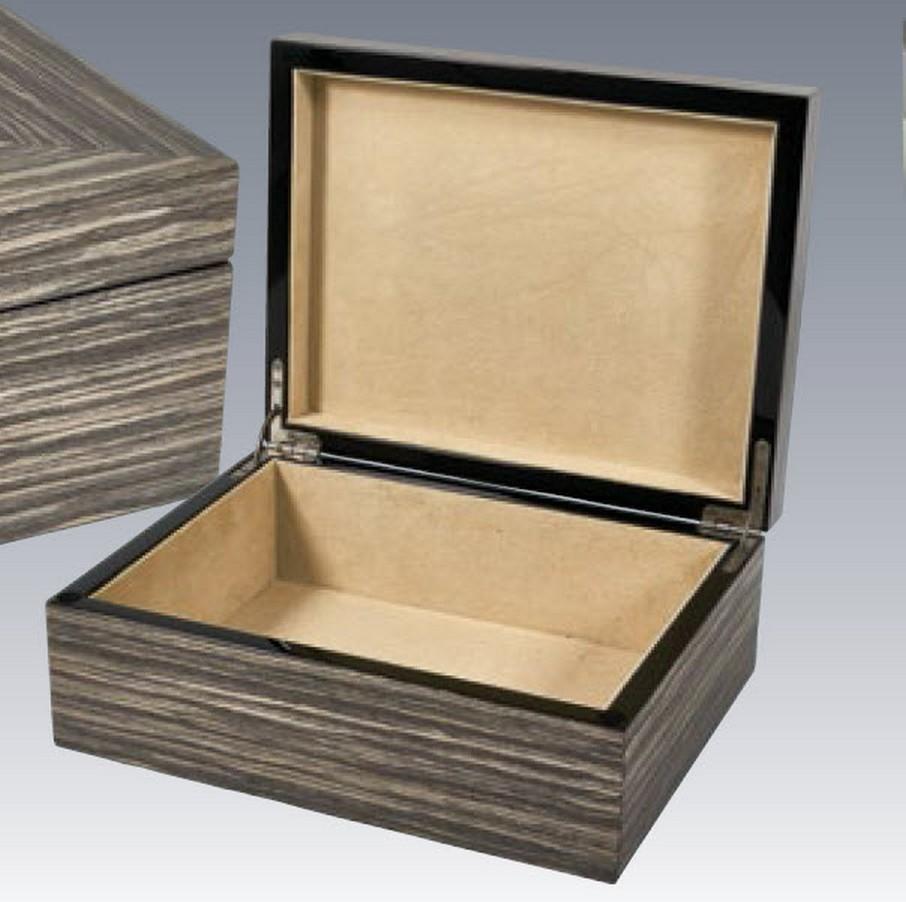 Tizo Designs Home Tizo Italian Designed Grey Geometric Wood Box