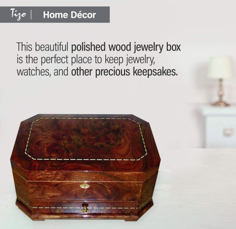 Tizo Designs Giftware Tizo Italian Designed Octagonal Jewelry Box with Drawer