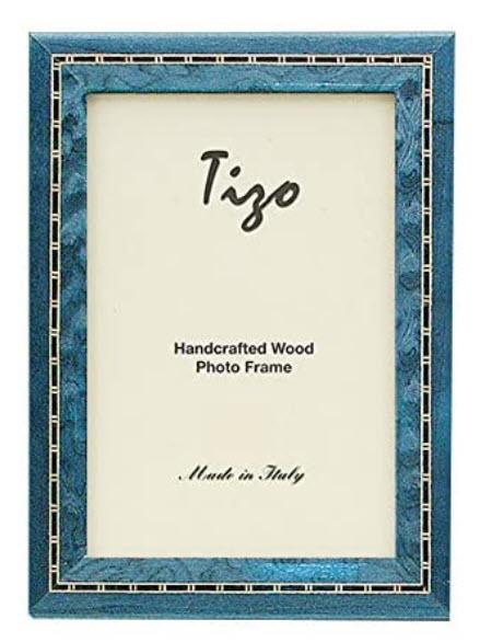 Tizo Designs Picture Frames Tizo Italian Wood Frame Blue 8X10