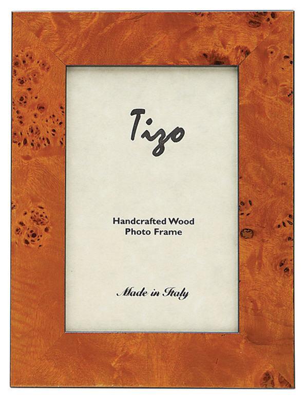Tizo Designs Picture Frames Tizo Italian Wood Frame Orange 4x6