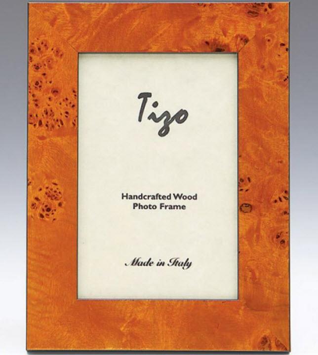 Tizo Designs Picture Frames Tizo Italian Wood Frame Orange 4x6