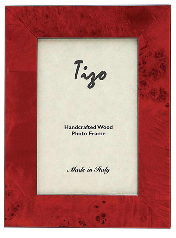 Tizo Designs Picture Frames Tizo Italian Wood Frame Red 4x6