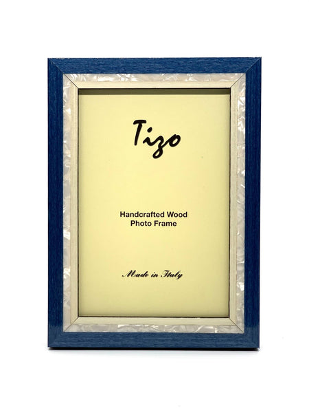 Tizo Italian Wood Frame Blue 4x6 at ShopTheAddison