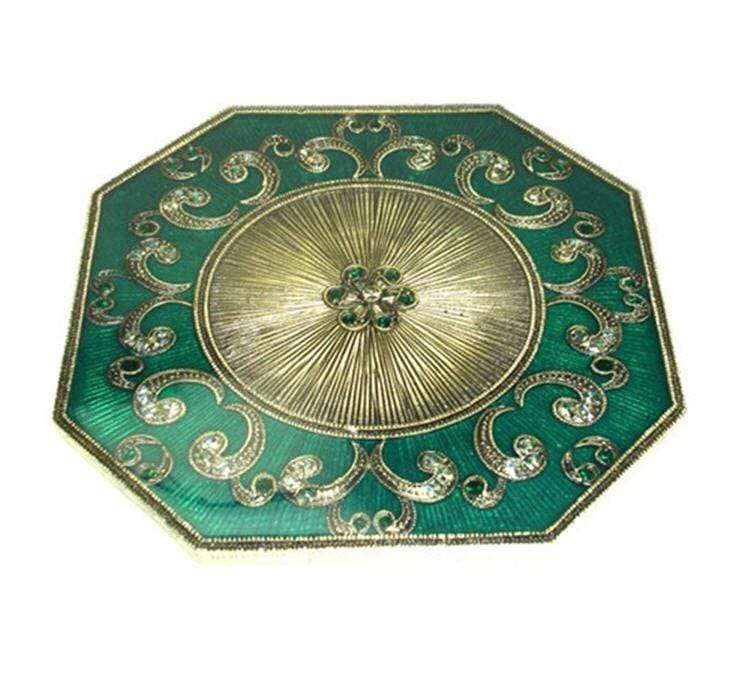 Tizo Designs Giftware Tizo Jeweled Coaster - Green