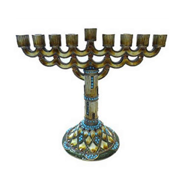 Tizo Designs Giftware Tizo Jeweled & Enameled Menorah