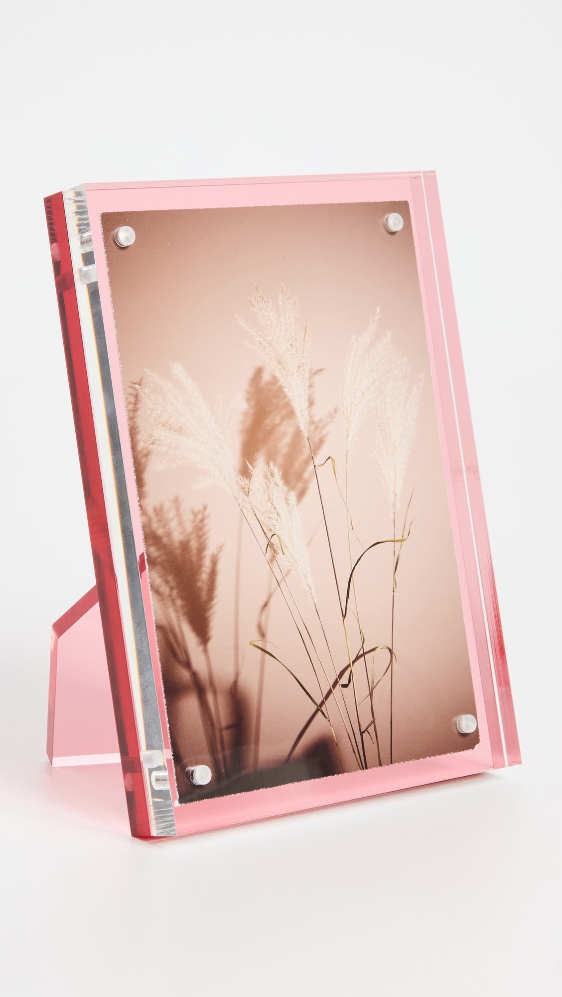 Tizo Designs Picture Frames Tizo Lucite 4" x 6" Frame with Pink Lucite Back