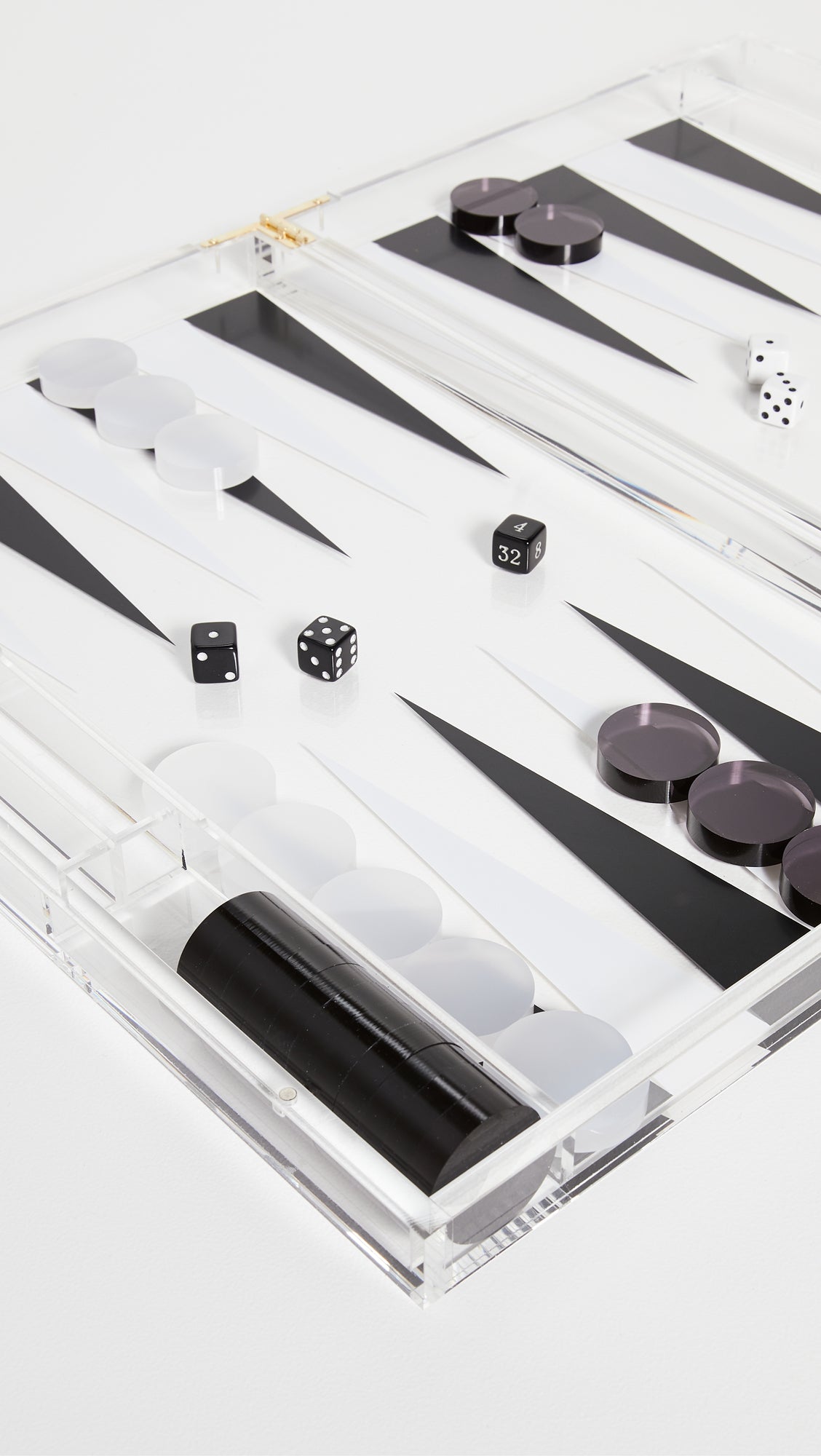Tizo Designs Giftware Tizo Lucite Backgammon Set Black & Clear