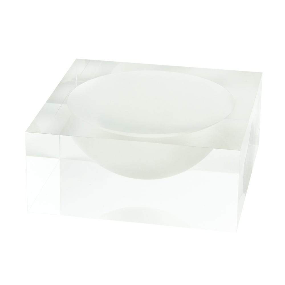 Tizo Lucite Block Design Bowl - Frost & Clear