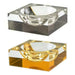 Tizo Designs Home Tizo Lucite Block Design Bowl - Silver & Clear