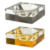 Tizo Designs Home Tizo Lucite Block Design Bowl - Silver & Clear