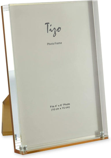 Tizo Designs Picture Frames Tizo Lucite Frame - Gold Back 4x6 HA158GD46