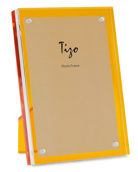 Tizo Designs Picture Frames Tizo Lucite Frame with Colored Lucite Back - Orange 5x7