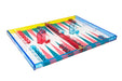 Tizo Designs Giftware Tizo Lucite Multi Color Backgammon set - Turquoise Pink