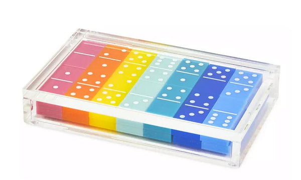 Tizo Designs Giftware Tizo Lucite Multi Color Domino Set