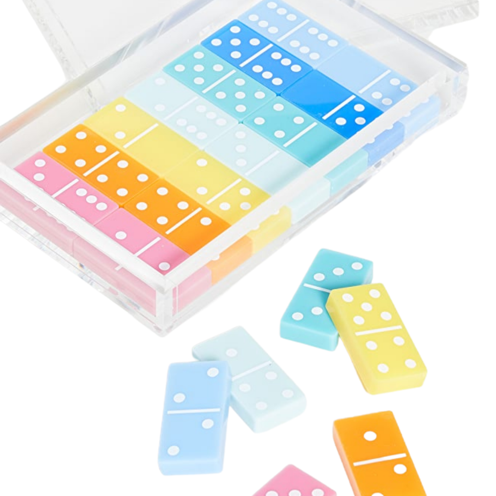 Tizo Designs Giftware Tizo Lucite Multi Color Domino Set