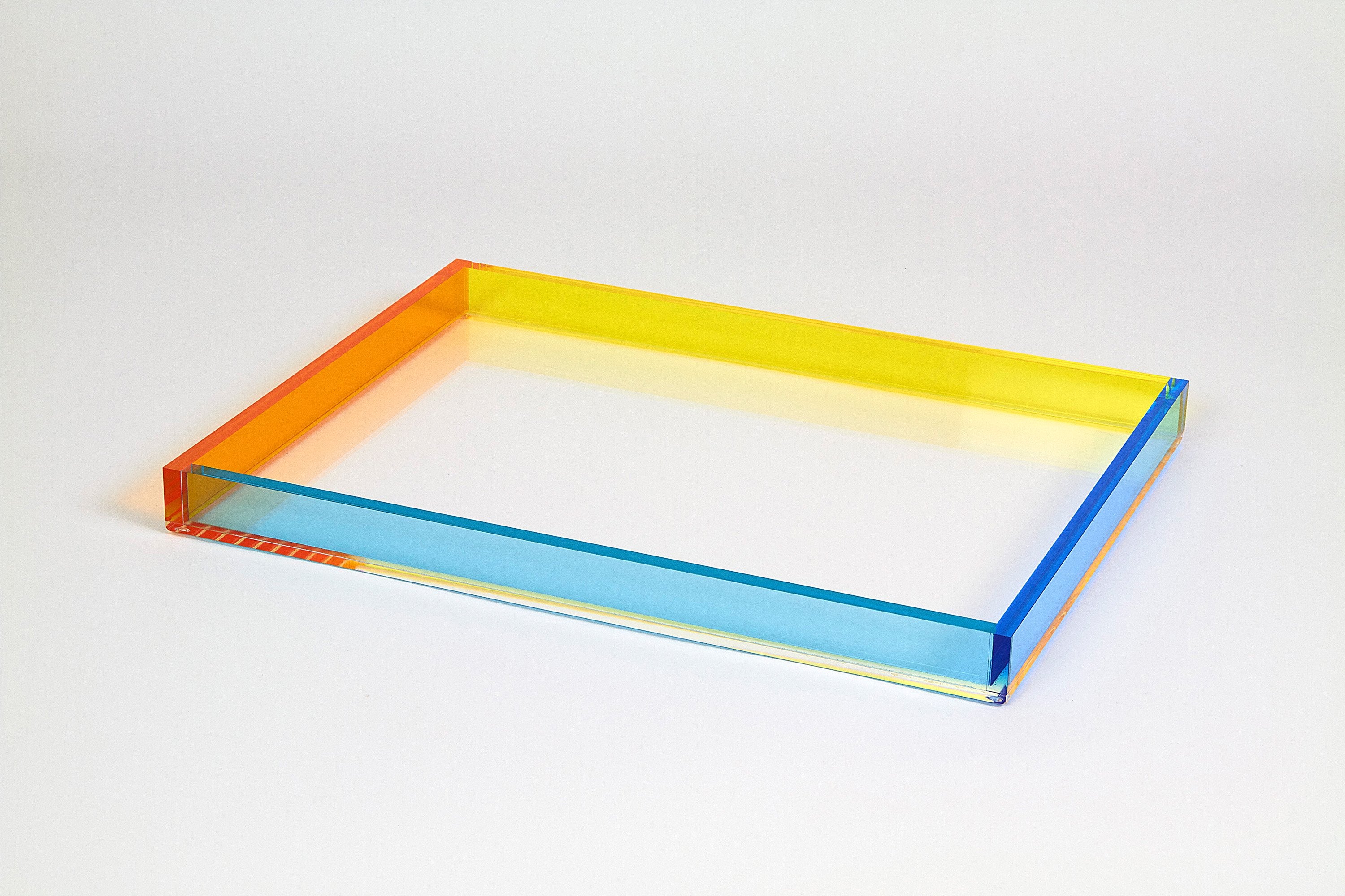 Tizo Designs Home Tizo Lucite Multi Color Tray 16"x12"
