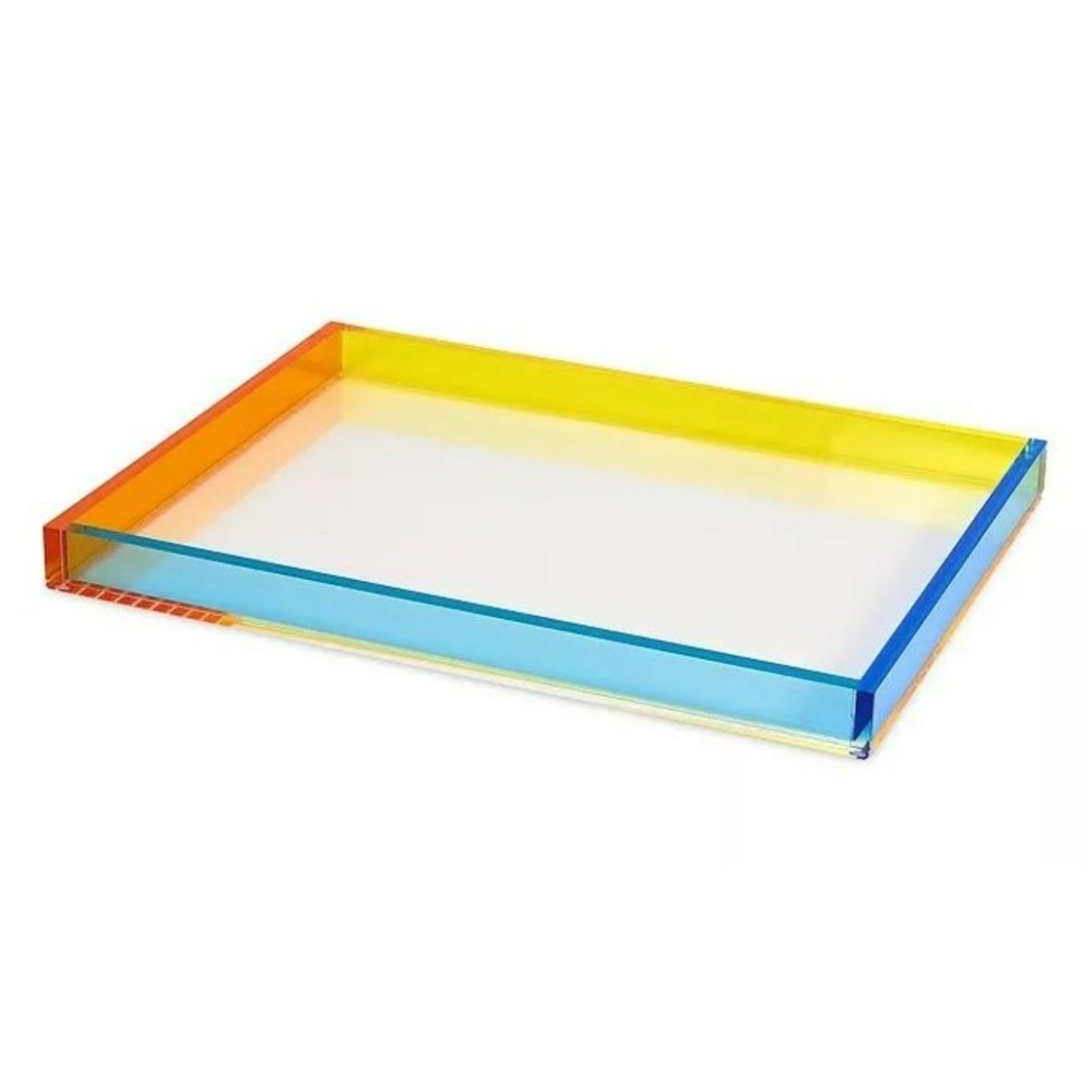 Tizo Designs Home Tizo Lucite Multi Color Tray 16"x12"