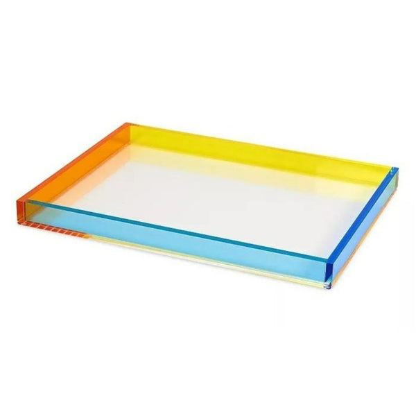 Tizo Designs Home Tizo Lucite Multi Color Tray 16"x12"