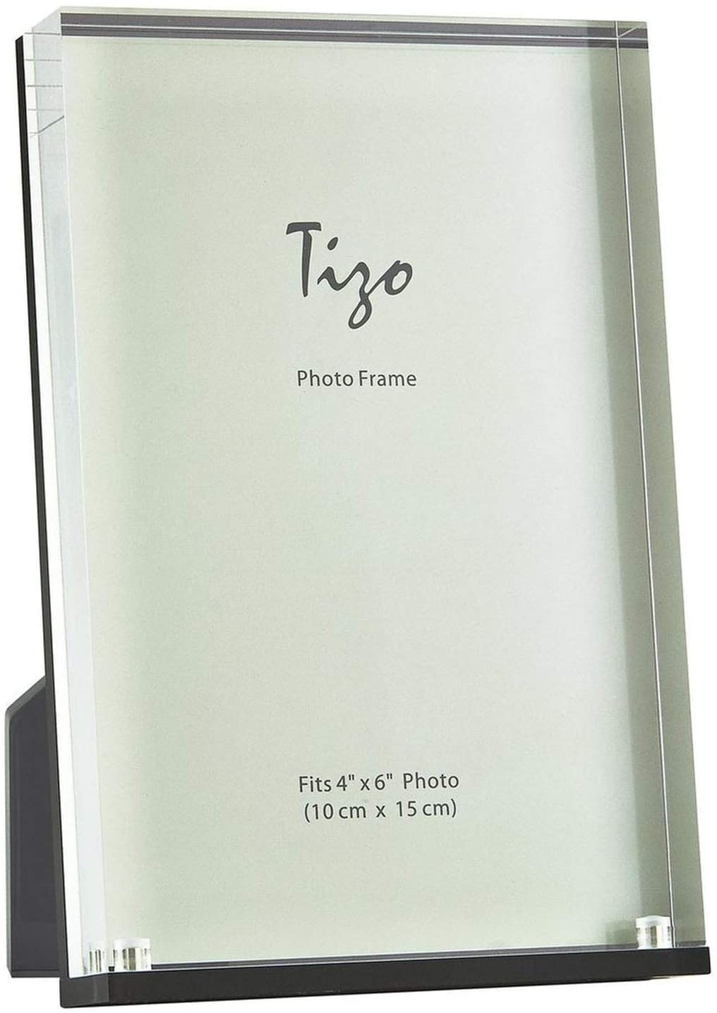 Tizo Designs Picture Frames Tizo Lucite Photo Frame - Black Back 4x6 HA158BK46