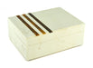 Tizo Designs Giftware Tizo Natural White Horn Stripe Box Small