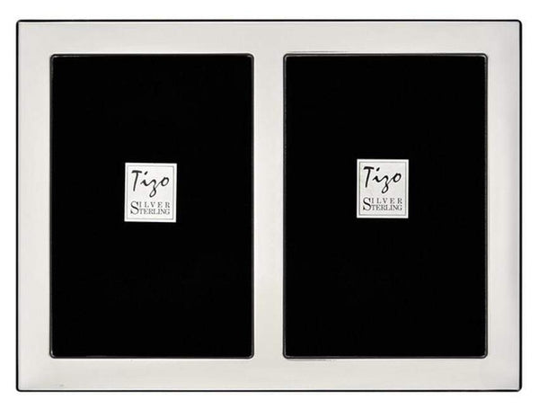 Tizo Designs Picture Frames Tizo Sterling 4x6 Double Frame