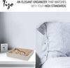 Tizo Designs Giftware Tizo Wood Valet Tray Organizer - Natural Tan Burl Finish