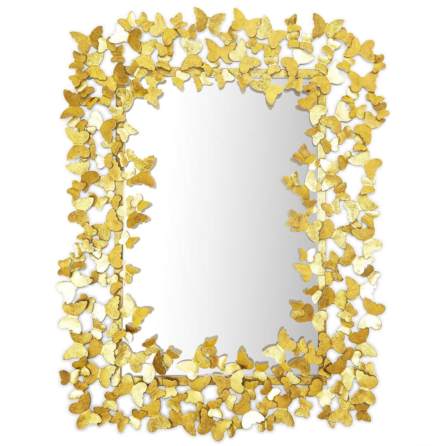Tozai Home Golden Butterfly Wall Mirror