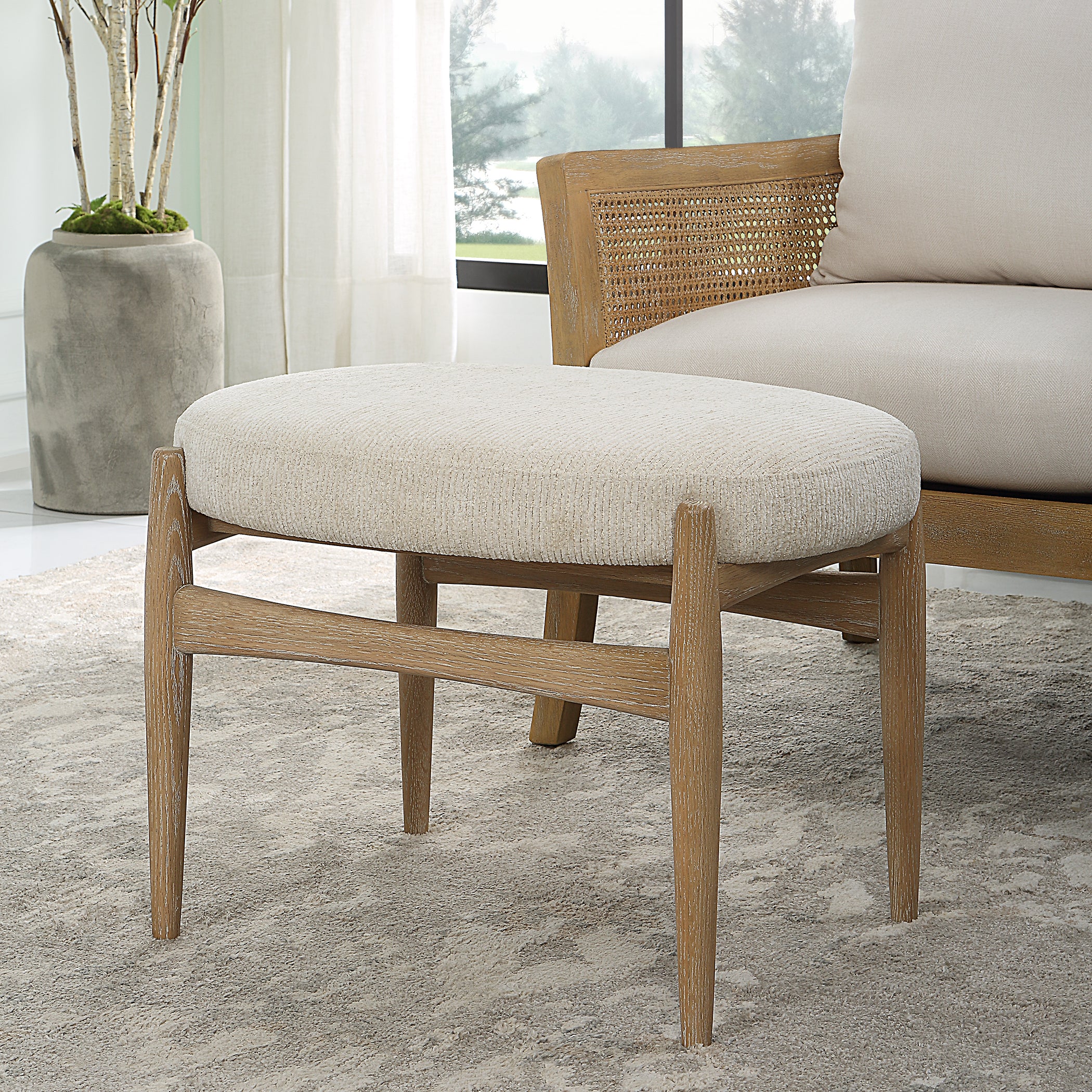 Uttermost Furniture Uttermost Acrobat Off-White Small Bench
