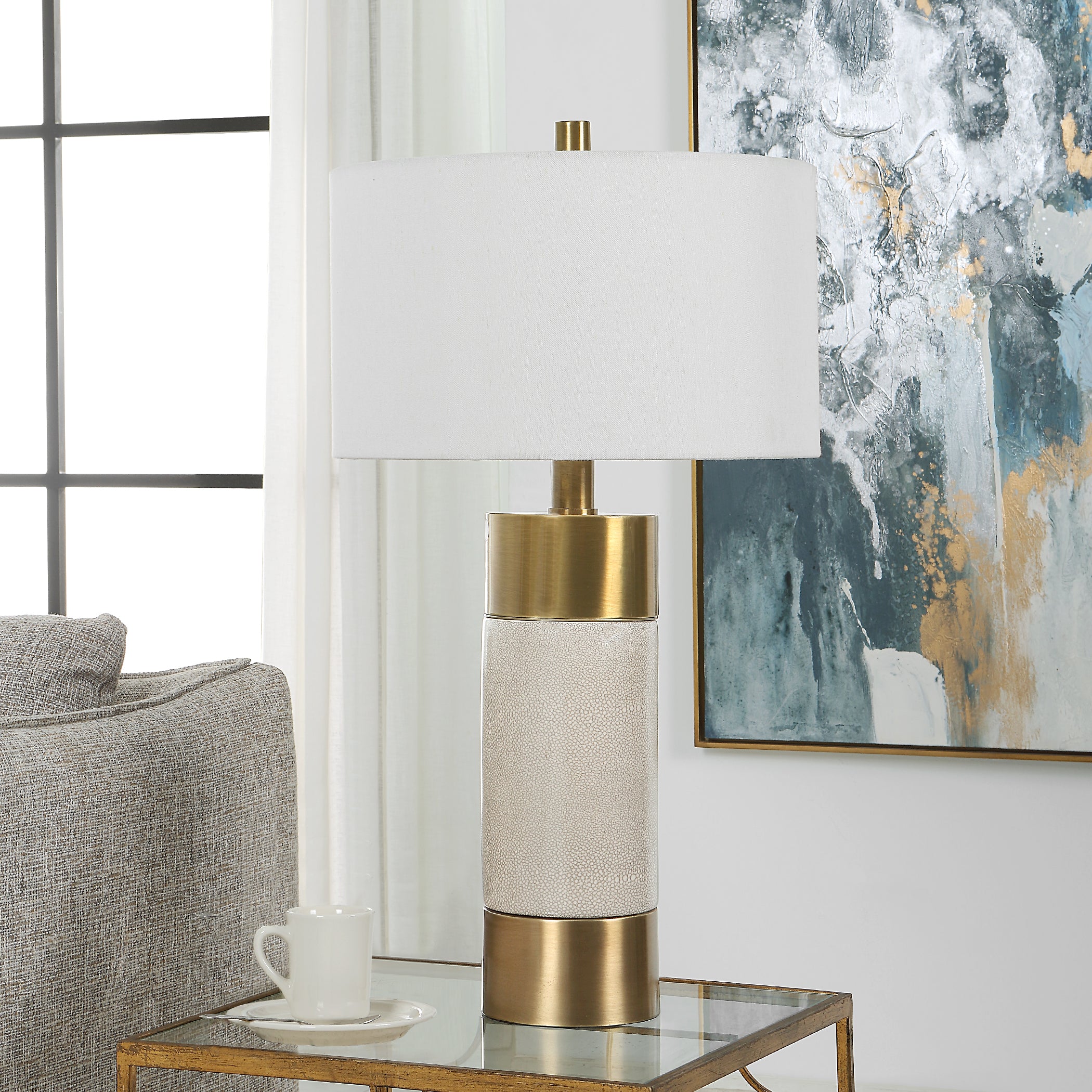 Uttermost Lighting Uttermost Adelia Ivory & Brass Table Lamp